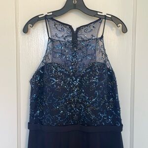 Mori Lee Madeline Gardner bridesmaid dress navy blue